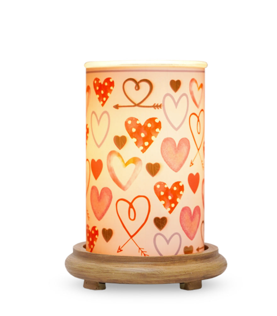 I heart you simmering Light with wood grain
